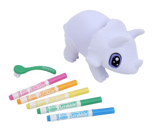 Image of Crayola Jumbo (6 inch) Scribble Scrubbie Pets, Rory the Dino, Posable Kids Toy, Customizable Toy, Gift