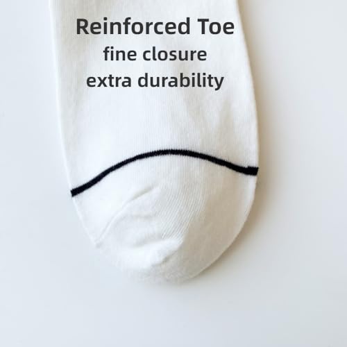 Image of Star Socks 5-Pairs Cute White Black Colorful Star Women's Soft Cotton Rib Mid-Calf Socks