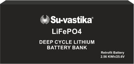 Su-vastika LiFePo4 Retrofit Lithium Battery 2.56 KWh
