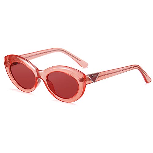 Duco Polarized Sunglasses for Women UV Protection Retro Designer Vintage Cateye Sunglasses DC1223 (Black Frame Gray Lens)