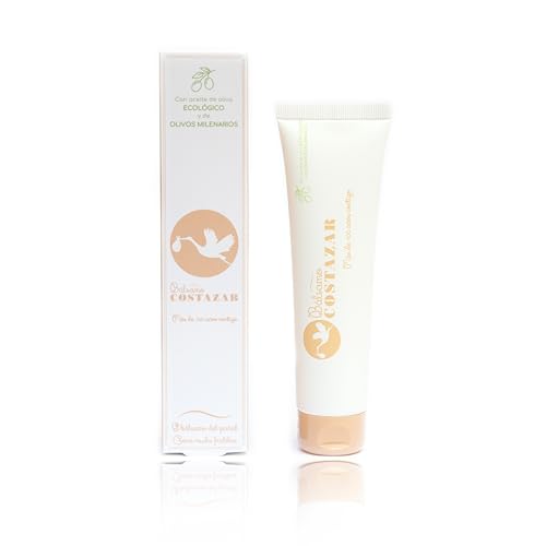 Crema Pañal Bebé Bálsamo Costazar. Con Aceite de Oliva Ecológico. Previene Irritación de la Piel. Vegana, de Farmacia, 100 Años Historia. Tubo Caña Azúcar. Recuperación Natural de la Piel. (100 ml)