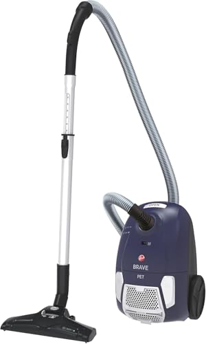 Hoover Staubsauger Tierhaare mit Beutel und Kabel Brave PET mit Tierhaar-Düse I Tierhaar-Staubsauger für Hundehaare & Katzenhaare I Mit größenverstellbarem Stab, EPA-Filter, 5m Kabel und Griff