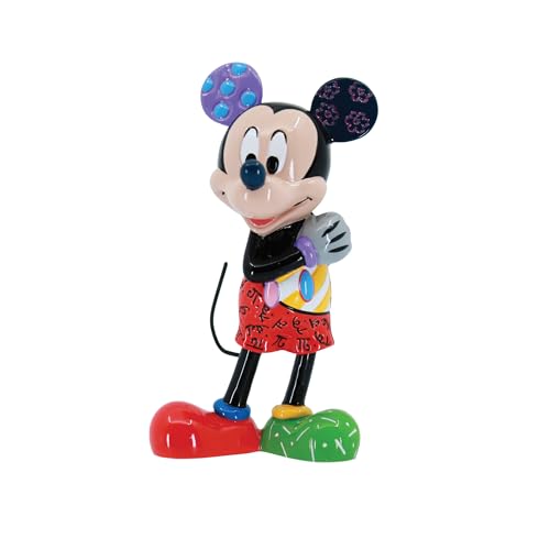Enesco Disney Britto Mickey Mouse Arms Folded Standing Pose Miniature Figurine, 3.25 Inch, Multicolor