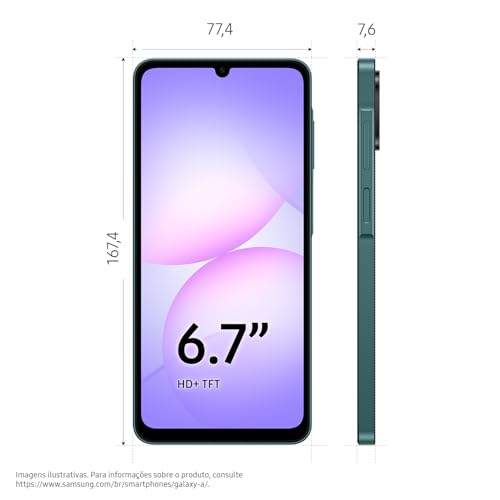 Celular Samsung Galaxy A07 256GB, 8GB, Câm. 50MP, Tela 6.7"- Verde - Imagem 9