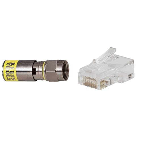 Klein VDV812-612 Universal Coax F connectors & VDV826-703 Pass-Thru RJ45