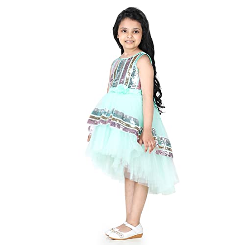 Image of Toy Balloon Kids Sea Green High-Low Girls Dress