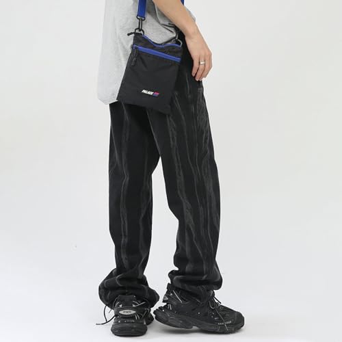 Men's Baggy Jeans Y2K Vintage 90's Hip Hop Ripped Aesthetic Style Denim Pants Straight Leg Pants Streetwear4