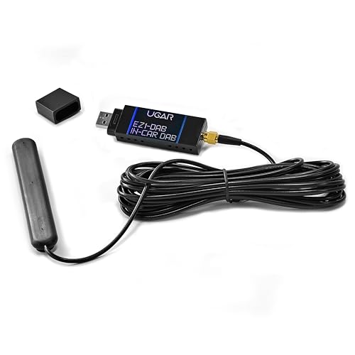 UGAR USB DAB+ Android Dongle with DAB Antenna Internal Mount Reusable Amplified Glass