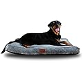 Slumberdown Extra Large Dog Bed Washable - Raised Anti Anxiety Calming Cat/Dog Bed, Orthopaedic Dog Crate Mattress for Large/XL/XXL Pets & Adults - Anti Slip Human Dog Bed, Soft Removable Cover, Grey