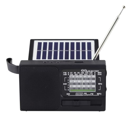 tecno inside Radio Portátil Am y FM Bluetooth, Recargable, con Bocina Altavoz, con Antena Ajustable con Banda Panel...