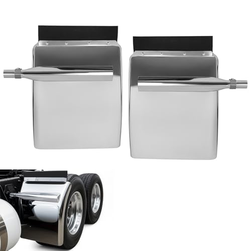 Gelacie 30 x 24 Quarter Fenders for Semi Trucks Compatible with Freightliner Peterbilt Kenworth Volvo Mack 304 Stainless Steel Mirror-Finished Fenders Right & Left