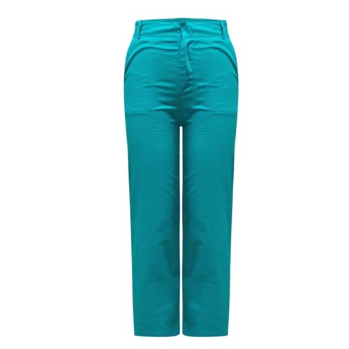 Men's Chino Pants Business Casual Solid Color Golf Pants Button Straight Leg Trousers Office Work Pants with Pocket3