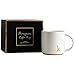 COLLECTIVE HOME - Monogram Ceramic Mugs, 15 oz Golden Initial Coffee Cups, Elegant Alphabet Tea Mugs, Elegant Personalized Mug with Gift Box, Luxurious Cups for Office and Home (k)