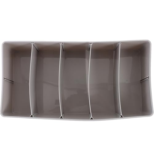 OATIPHO Scatola per Monete e Biglietti Multi-Griglia Grigia a 5 Scomparti Contenitore Portadenaro per Ufficio e Negozi Organizer da Scrivania Multifunzionale Cassetto per Resto e