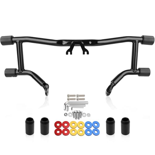 Image of Crash Bar Compatible with Harley Davidson Touring Models 2014-2026, Black Engine Guard Bar for Street Glide Road Glide Road King Electra Glide