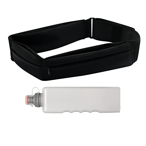 Blaward Running Belt with 11oz Water Bottle for Men Women, Slim Sport Workout Fanny Pack Phone Belt Holder Sweat and Waterproof Money Belt for Running Traveling Hiking