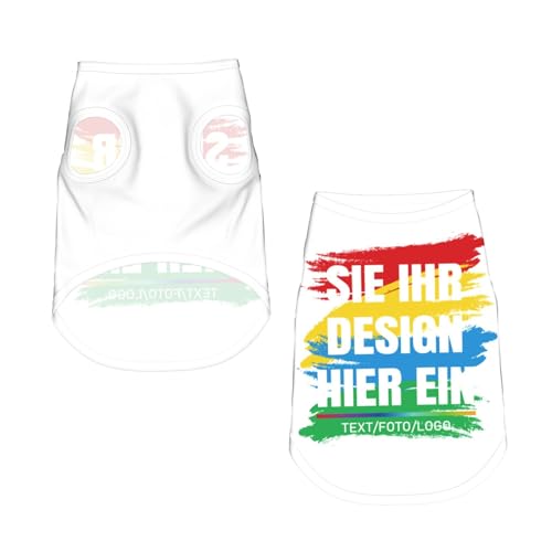 Personalisierte Hundemantel Personalisiert Hundejacke Kleine Hunde mit Text/Logo/Foto Selbst gestalten Hundebody mit Bild Namen Weihnachts Kleine, Mittelgroße Hunde, Katzen
