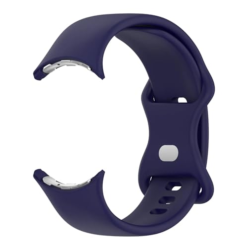 [SRMVRNKNNK] Fit For Pixel Watch 3 �o���h 41mm 45mm �Ή��X�g���b�v/Fit For Pixel 2 �Ή� ���f�B�[�X �����Y �̂���V���R���X�g���b�v(Midnight Blue,Watch 2 1)