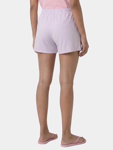 Image of Enamor Drawstring Mid Thigh Length Mid Rise Basic Shorts - Relaxed Fit, Super Soft Cotton - E062