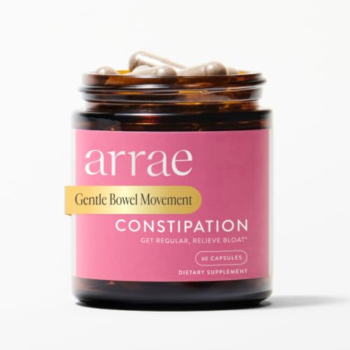 Image of Arrae Constipation Relief: Natural Colon Cleanse, Fast-Acting Capsules for Regular Bowel Movements & Gut Health, Digestive Detox, Bloating Relief for Women & Men, Gut Cleanse (60 Count)
