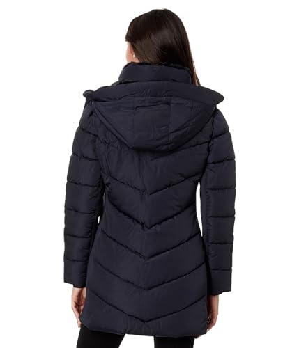 Calvin Klein Women's Long Down Puffer Jacket Down Coat, Classic Navy Blue, L - Image 2