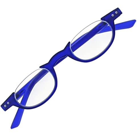 SANICO modische Lesebrille Blau Sehstärke 2,0 Dioptrien I Sehhilfe halbrahmen Lesehilfe I Lesebrillen 2.0 Damen Lesebrille Herren Brille Blau leicht halbrand unisex I Modell Fashion Cover