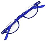 SANICO modische Lesebrille Blau Sehstärke 2,0 Dioptrien I Sehhilfe halbrahmen Lesehilfe I Lesebrillen 2.0 Damen Lesebrille Herren Brille Blau leicht halbrand unisex I Modell Fashion