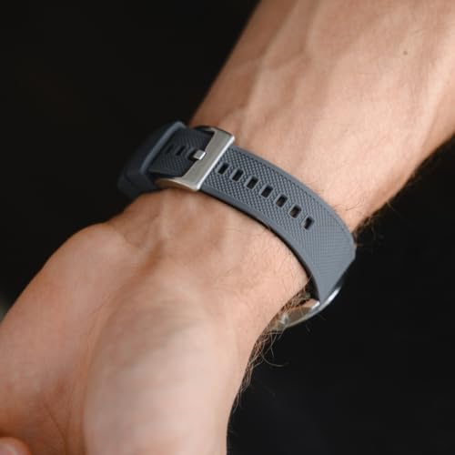 Image of BARTON Elite Silicone Watch Bands - Quick Release - Choose Strap Color & Buckle Color (Stainless Steel, Black PVD or Gunmetal Grey) - 18mm, 20mm, 22mm & 24mm Watch Straps