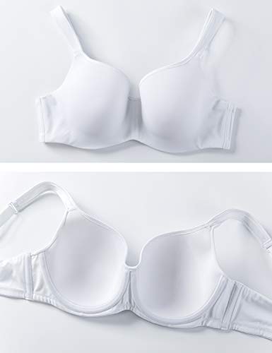 Image of DELIMIRA Women's Balconette Bra Full Coverage Plus Size Tshirt Underwire Back Smoothing Seamless Bras
