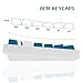 Happy Balls PBT Keycaps Backlit Cherry MX Keycap Set Doubleshot OEM Profile Translucent with Keycap Puller for US Layout 61 87 104 108 MX Switches Mechanical Keyboard (Blue White Combo)