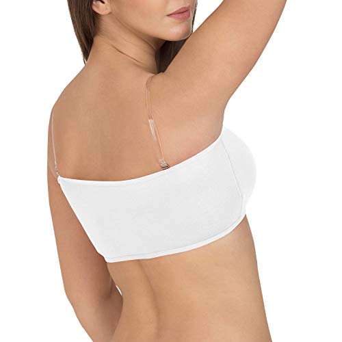 Image of PLUMBURY Cotton Padded Tube Bra for Women, Size M to XL