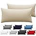 Dreamzie Poszewek na Poduszki (Zestaw 2) - Beżowy - na poduszki 40 x 80 cm - 100% bawełna dżersej 150 g/m2 - poszewka na poduszkę - odporna i hipoalergiczna