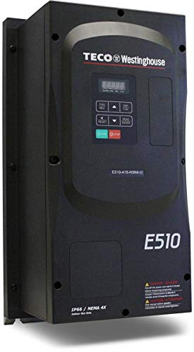 TecoVariable Frequency Drive, 10 HP, 460 Volts 3 Phase Input, 460 Volts 3 Phase Output, NEMA 4/4X/12, E510-410-H3N4-U, Indoor, Medium Duty VFD Inverter for AC motor control