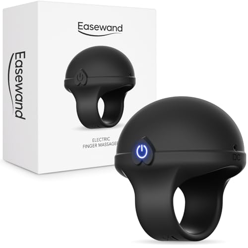 Easewand Portable Finger Massage Ball Waterproof Rechargeable Mini Multifunctional Massage Tool (Black)