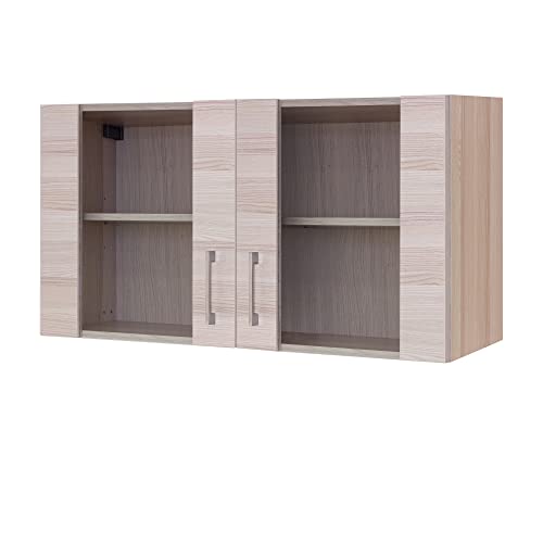 UNNA 1-türiger Glas-Hängeschrank – Weiß, 50 Cm Breite, Vielseitiger Stauraum Für Küche & Bad