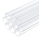 QUARKZMAN Kunststoff Schlauch 14mm ID x 15mm OD (0,5 Meter) - 10 Stück Gummischlauch flexibel, lebensmitteltauglich & transparent für Trinkwasser, Haushalt und Industrie