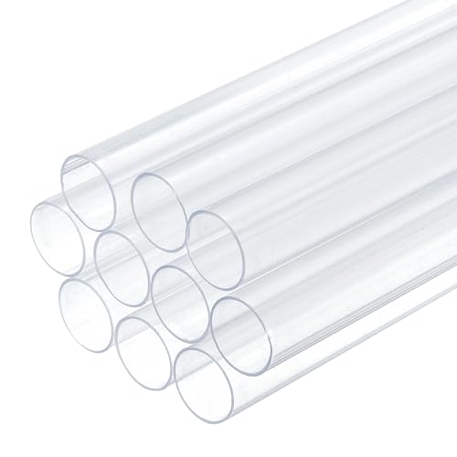 QUARKZMAN Kunststoff Schlauch 14mm ID x 15mm OD (0,5 Meter) - 10 Stück Gummischlauch flexibel, lebensmitteltauglich & transparent für Trinkwasser, Haushalt und Industrie