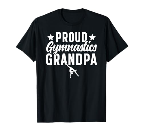Proud Gymnastics Grandpa Of A Gymnast Grandfather T-Shirt