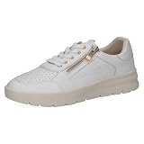 CAPRICE Richelieu Femme en Cuir, Blanc (White Nappa), 42 EU