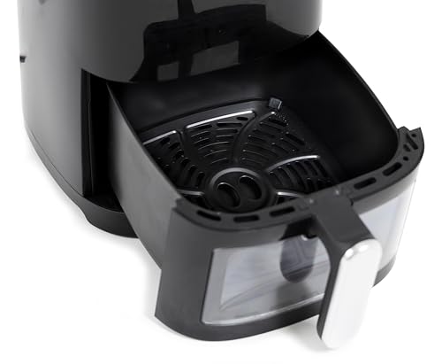 Melchioni Family | Heißluftfritteuse EMMA, 5 Liter Kapazität, Touchscreen und Timer, Transparente Fenster, Airfryer ohne Öl mit 8 Programmen, 80-200°, 1300 W, Farbe Schwarz – Bild 5