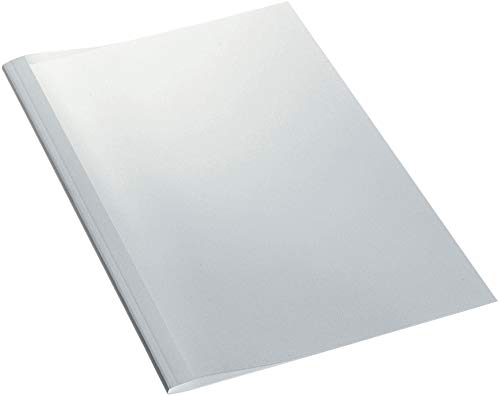 LEITZ® Thermobindemappe, Karton, 240 g/m², transparenter Vorderdeckel, A4, 4 mm, für: 40 Blatt, weiß (100 Stück), Sie erhalten 1 Packung á 100 Stück