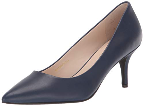 Cole Haan Women's Marta Pump Waterproof (65MM), Marine Blue Leather Wp, 8 B