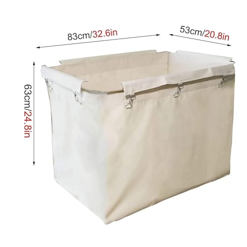 Bolsa de repuesto rectangular para carrito de lavandería compatible con 83x53x63 cm 3