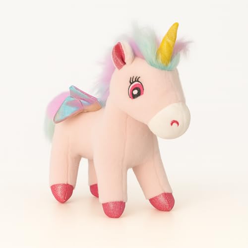 Image of Cute Unicorn Plush Toy for Kids | Soft Stuffed Animal with Sparkle Horn & Wings | Birthday Gift, Nursery Decor, Cuddly Sleep Buddy (Pink, 25 cm)