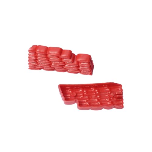 FOYTOKI Toy Sandbags 50pcs Plastic Sandbag Model Bunker Scene Accessory Kit for Enthusiasts Random Style
