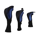 Riven 3-teiliges Golfschlägerkopfabdeckungsset, geeignet für 1 3 5 Fairway Wood Golf Club, für Reisen und Lagerung