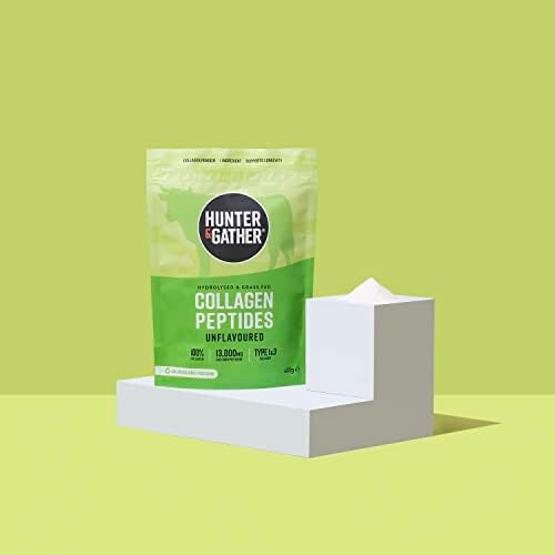 Bovine Collagen Powder 2 x 400g - Pure Unflavoured Premium Hydrolysed Bovine Collagen Peptides Powder for Hair Skin Nails Muscles (100% Recyclable Resealable Pouch)