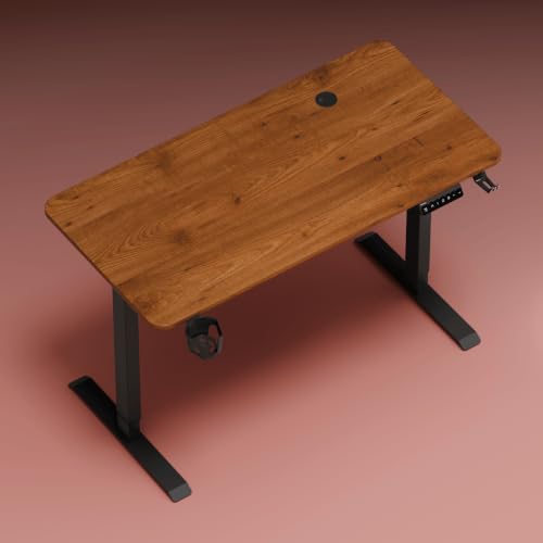 Image of Neurac Velocity Electric Height Adjustable Desk with one Piece Top | 80 Kg Weight Capacity | 5 Year Warranty | Sit-Stand Table | 3 Memory Preset (Rust, 60, Centimeters, 100, Centimeters)