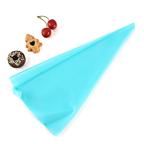 Unomor 8Pcs Icing Piping Bags Reusable Silicone Pastry Bags Four Light Green Blue for Cake Cupcake Cookie Decorating Baking Tools