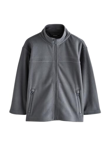 NEXT Jungen Fleecejacke mit Reißverschluss und Taschen Grau 116